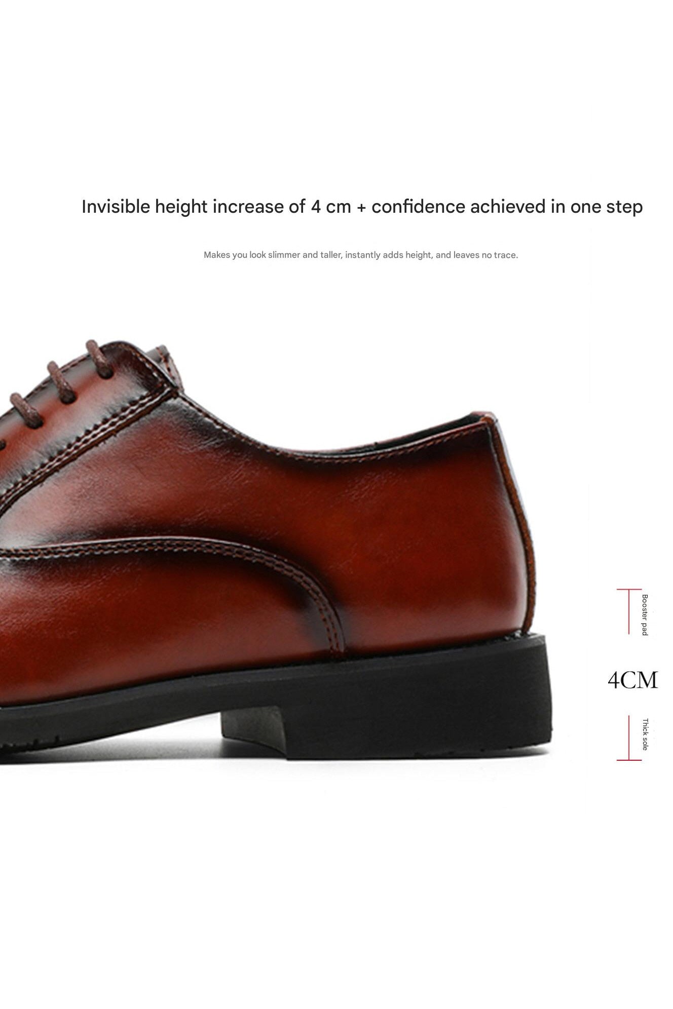 MONSEN Suitory Three-Piece Toe Oxford/Derby Shoes in Leather product image