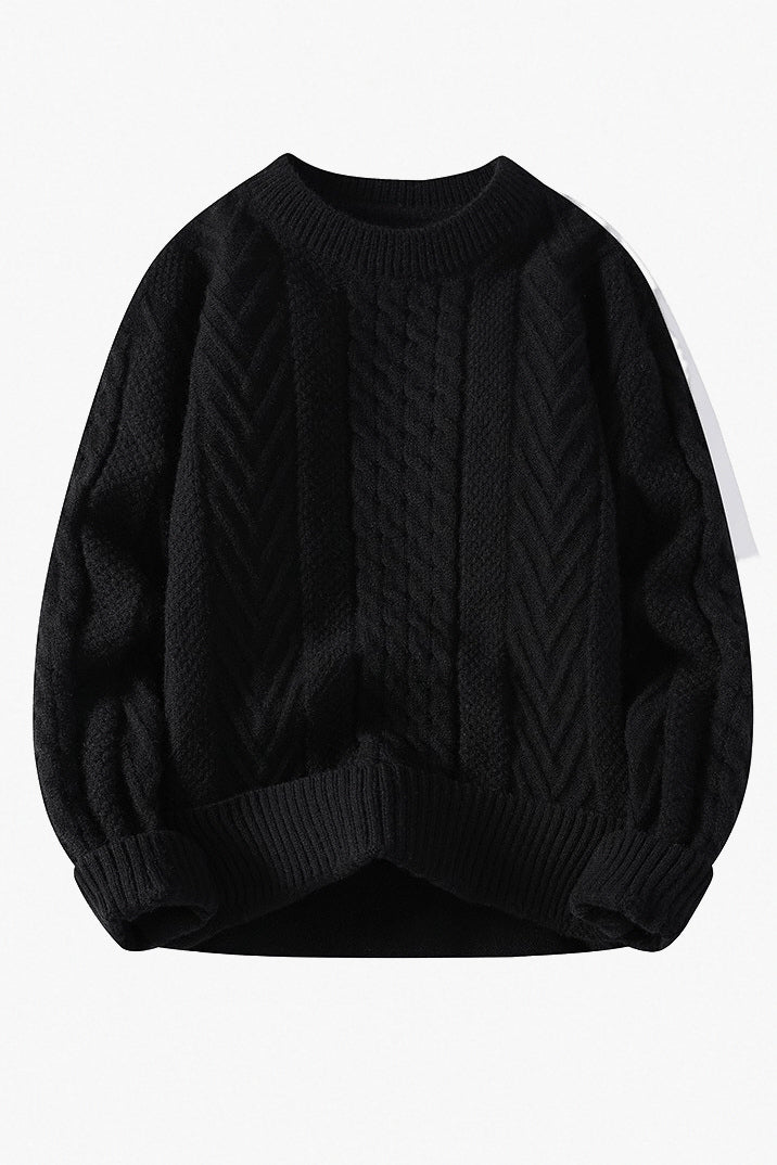 MONSEN Suitory Lazy-Slim Cable Sweater in Performance Blend product image