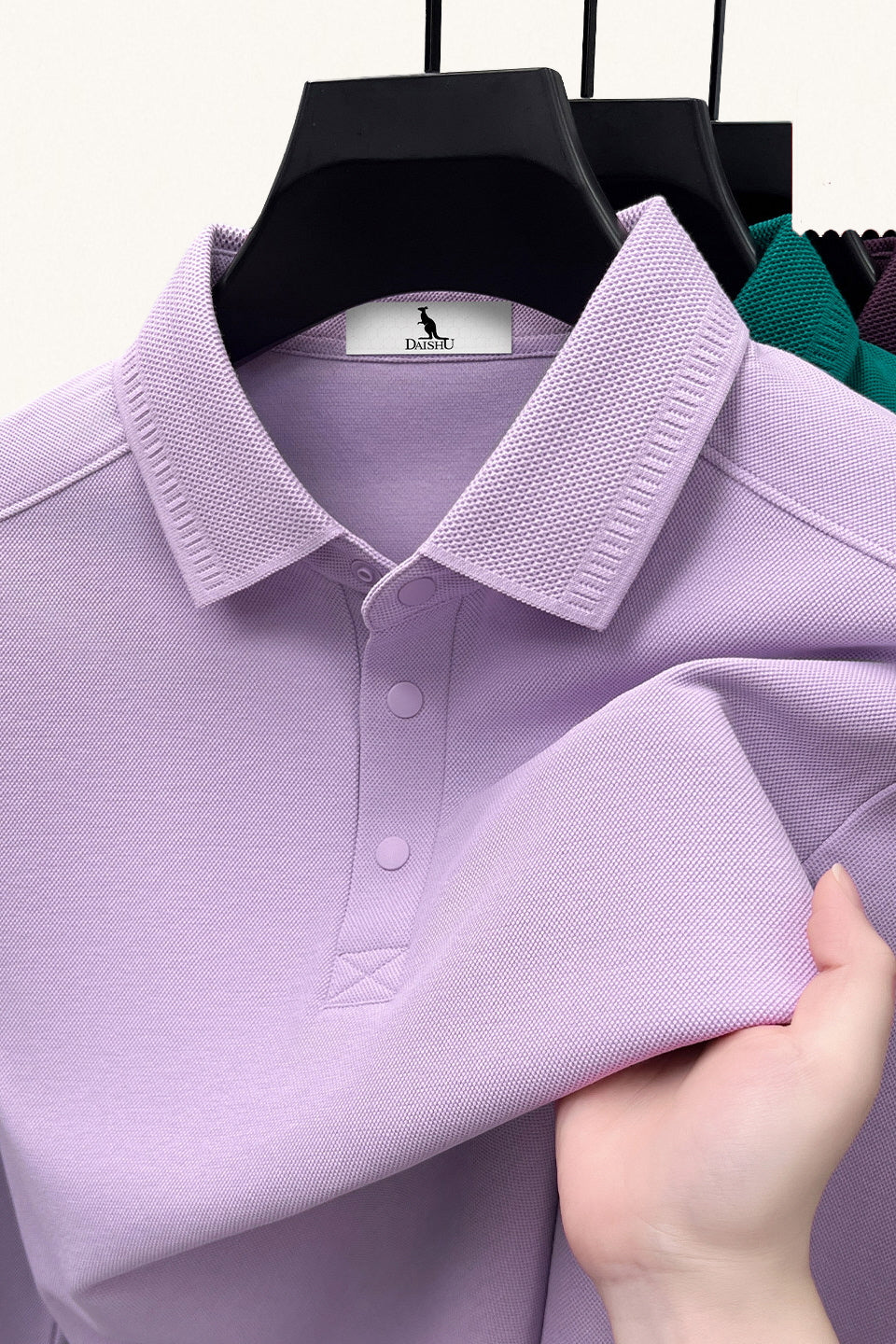 MONSEN Suitory Cotton-Blend Long-Sleeve Polo product image