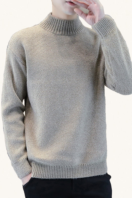 MONSEN Suitory Mock-Neck Fleece Chenille Sweater in Fleece-Lined product image
