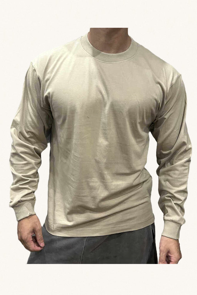 MONSEN Suitory Cotton Long Sleeve Crewneck T-Shirt product image