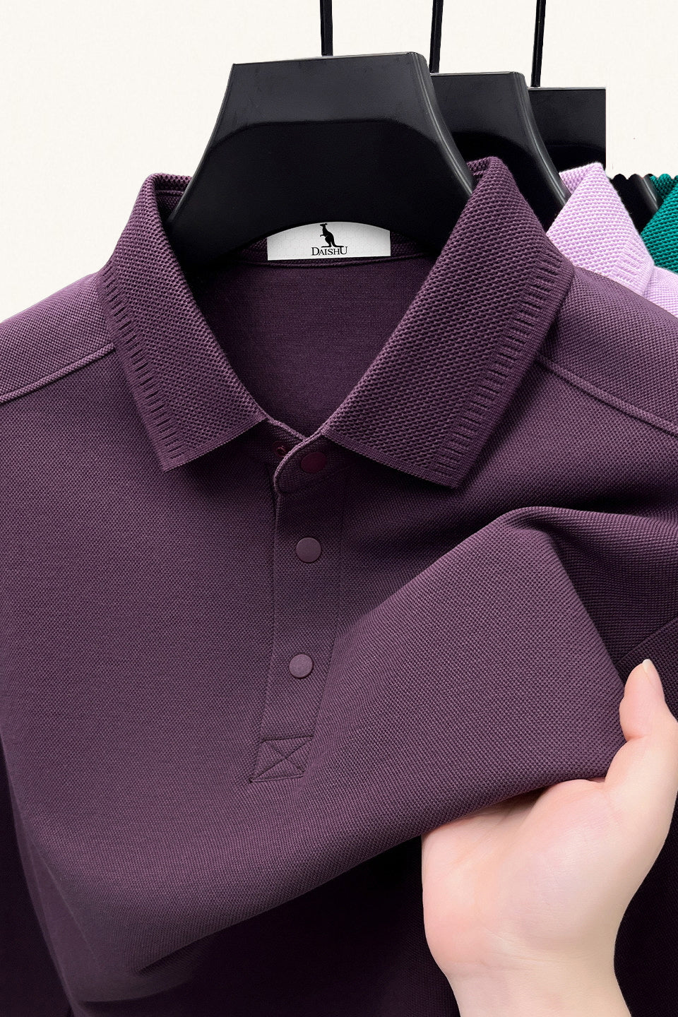 MONSEN Suitory Cotton-Blend Long-Sleeve Polo product image
