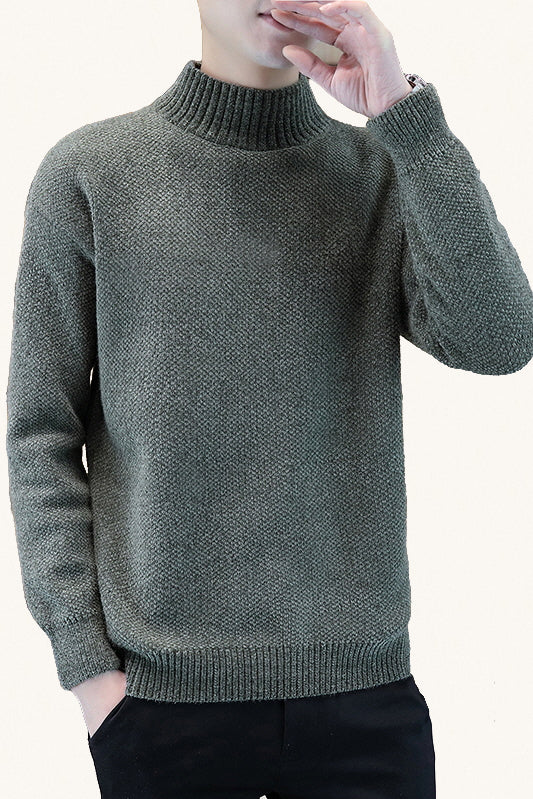 MONSEN Suitory Mock-Neck Fleece Chenille Sweater in Fleece-Lined product image