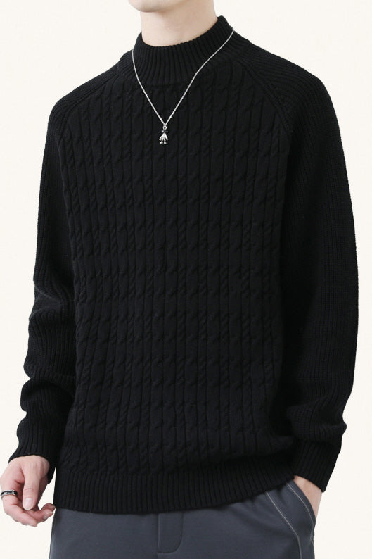 MONSEN Suitory Cotton Turtleneck Stretch Sweater product image