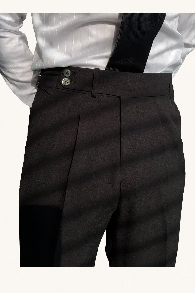 MONSEN Suitory Neapolitan High-Waist Straight Trousers in Performance Blend product image
