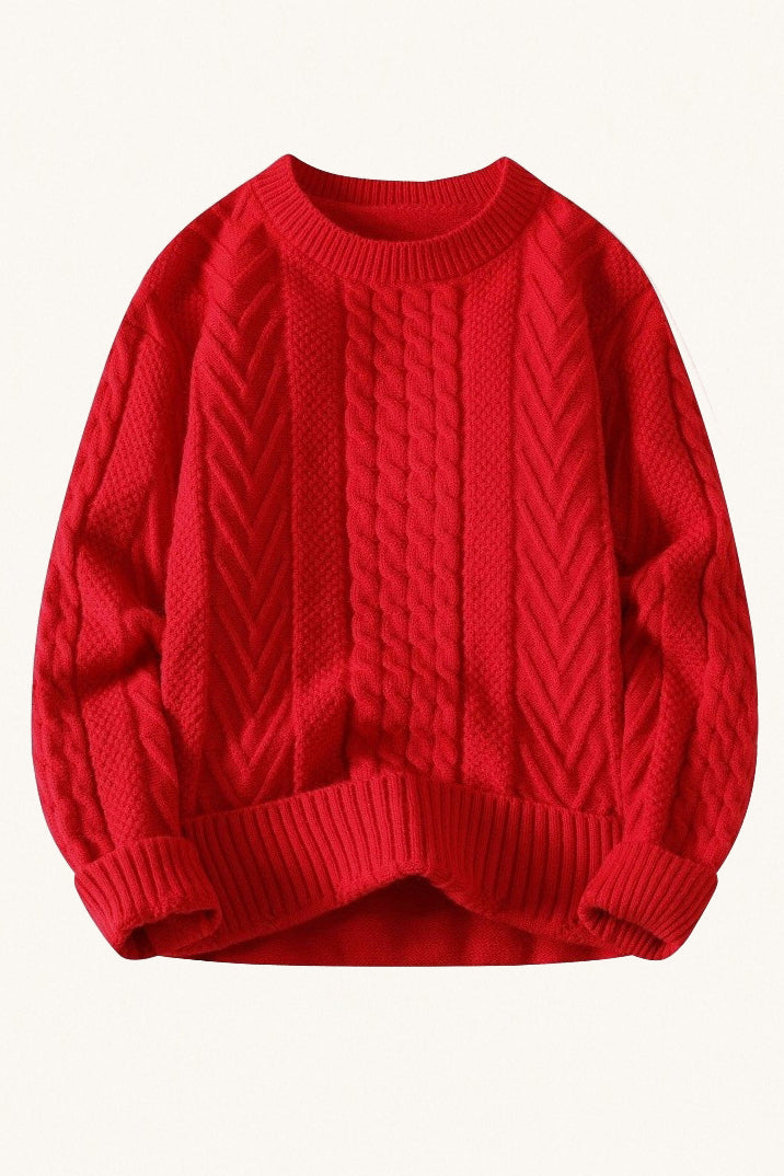 MONSEN Suitory Lazy-Slim Cable Sweater in Performance Blend product image