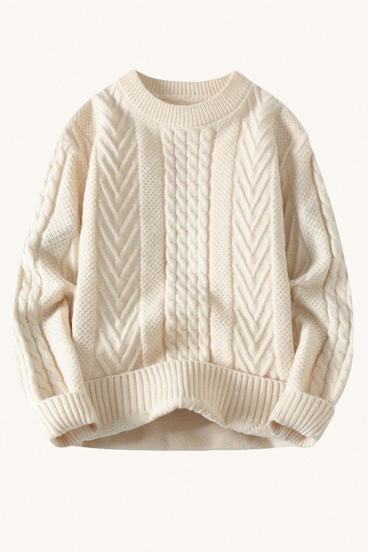 MONSEN Suitory Lazy-Slim Cable Sweater in Performance Blend product image