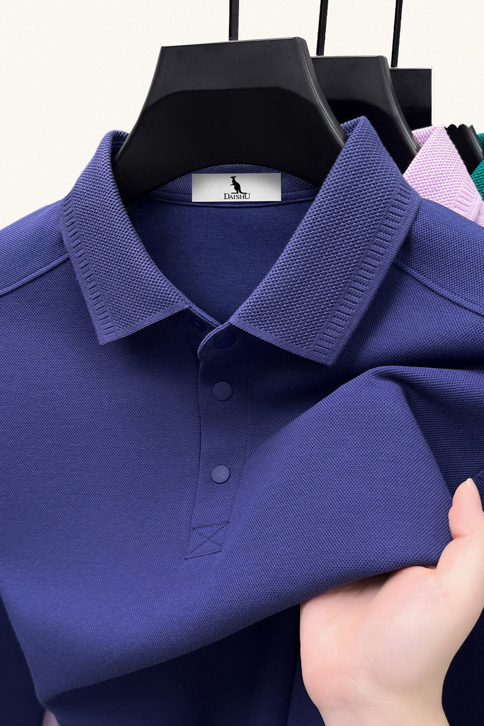 MONSEN Suitory Cotton-Blend Long-Sleeve Polo product image