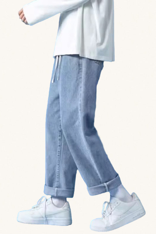 MONSEN Suitory Fleece-Lined Straight-Leg Jeans product image