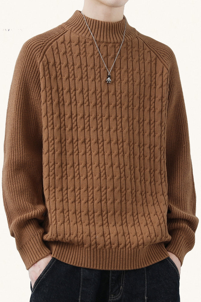 MONSEN Suitory Cotton Turtleneck Stretch Sweater product image