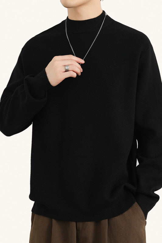 MONSEN Suitory Fleece-Lined Mock-Neck Sweater product image