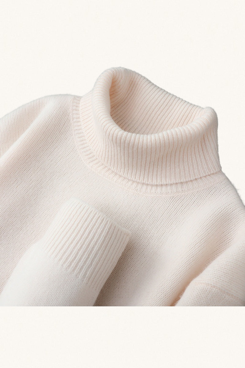 MONSEN Suitory 100% Wool Turtleneck Sweater 2 front view