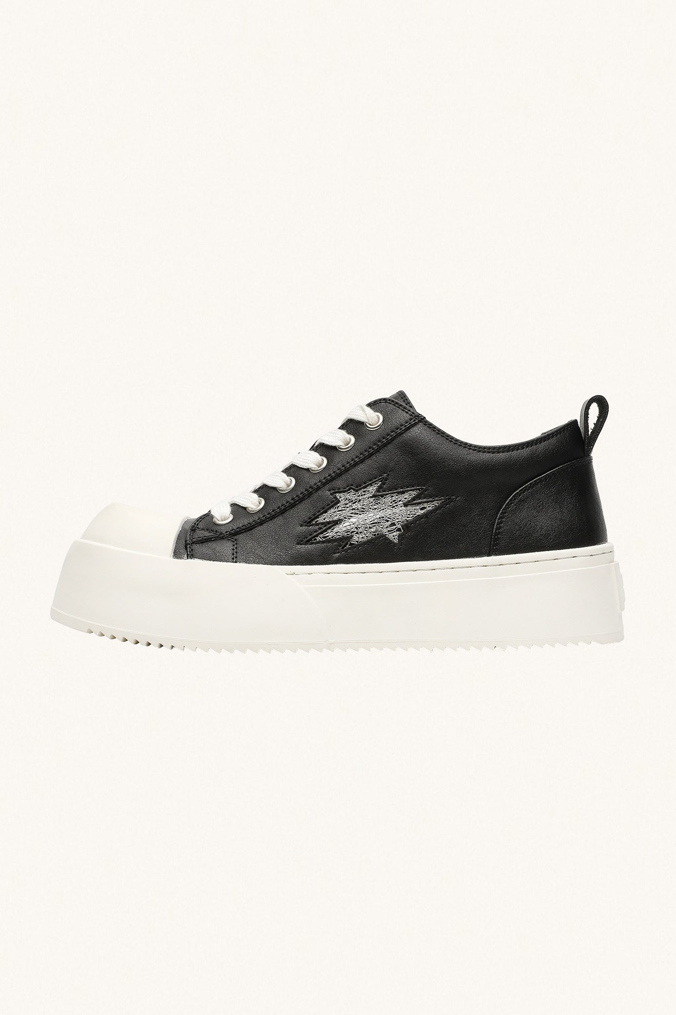 MONSEN Suitory Round-Toe Height-Boost Sneakers in Denim product image