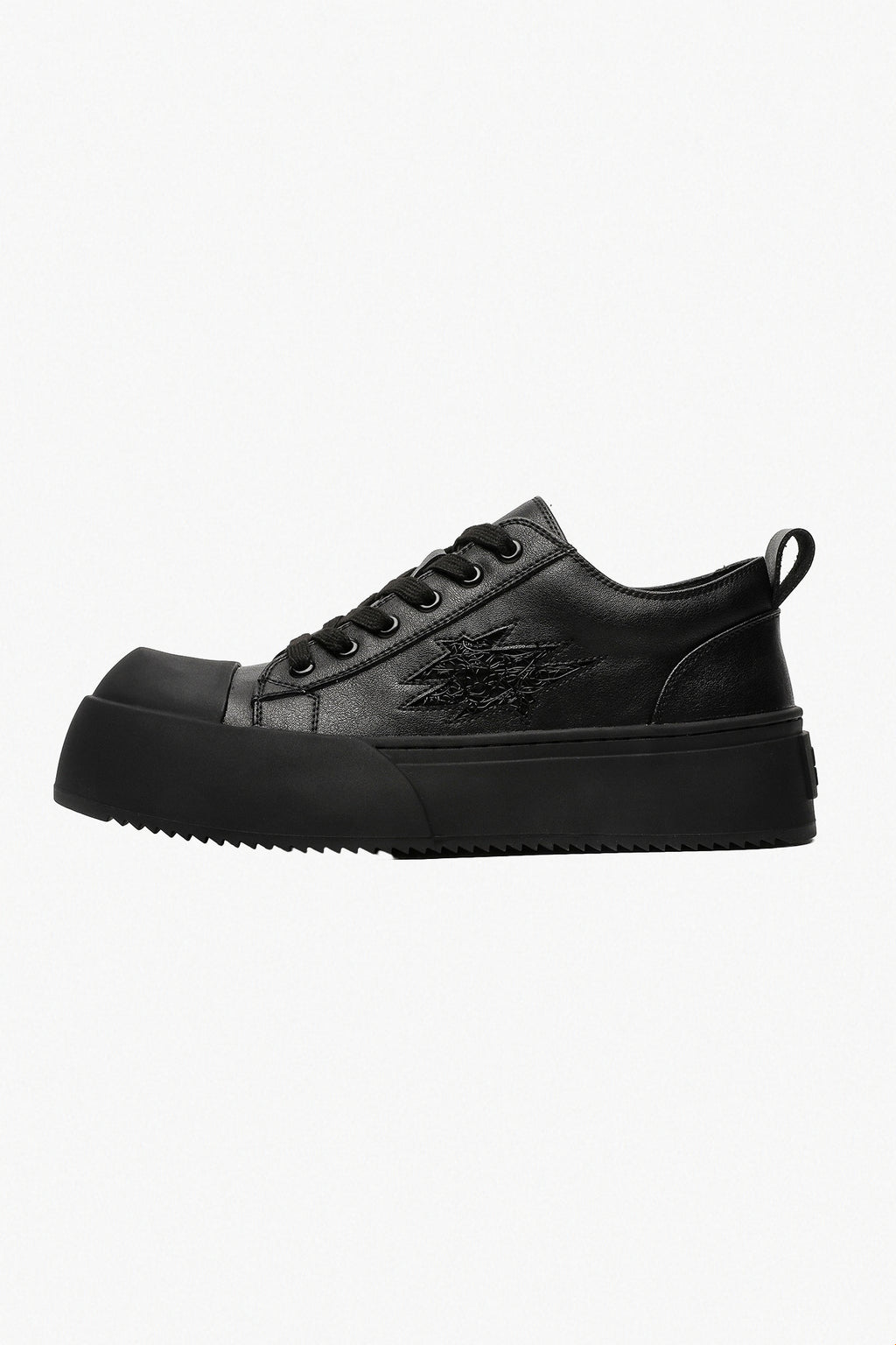 MONSEN Suitory Round-Toe Height-Boost Sneakers in Denim product image