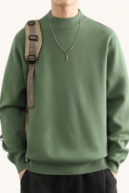 MONSEN Suitory Fleece-Lined Mock-Neck Sweater product image