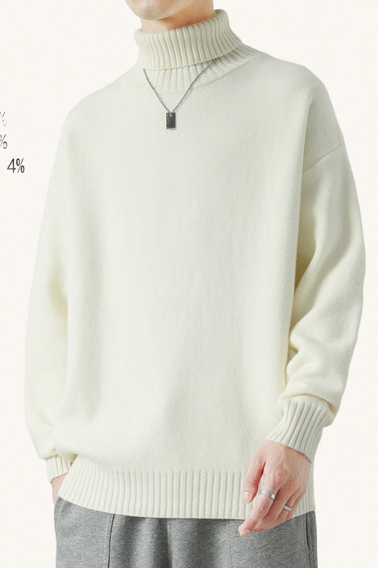 MONSEN Suitory Cotton Turtleneck Stretch Sweater product image