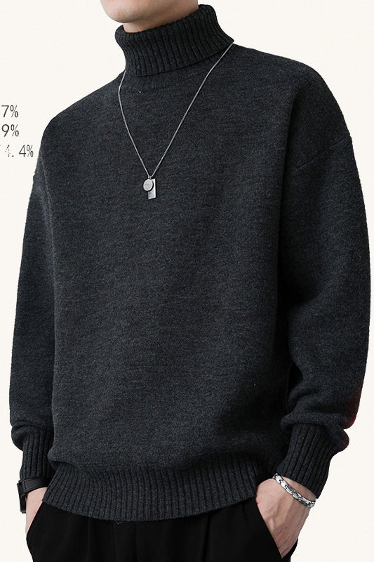 MONSEN Suitory Cotton Turtleneck Stretch Sweater product image