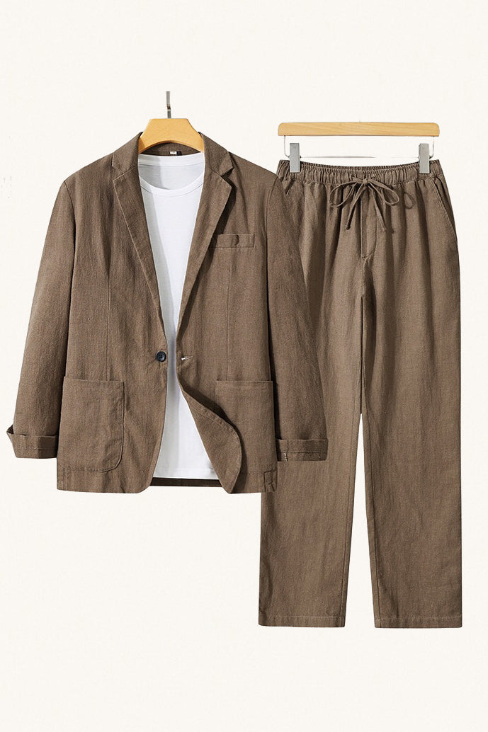 MONSEN Suitory Japanese Style linen-Cotton Suit Jacket product image