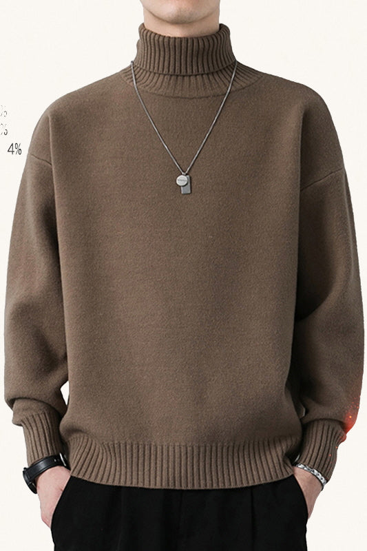 MONSEN Suitory Cotton Turtleneck Stretch Sweater product image