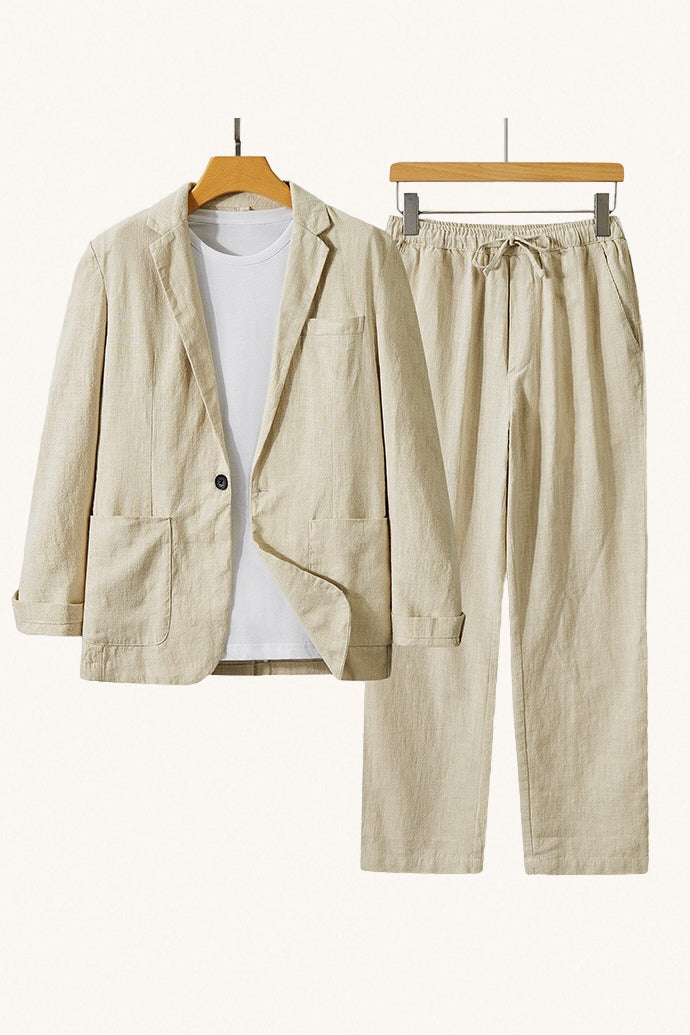 MONSEN Suitory Japanese Style linen-Cotton Suit Jacket product image
