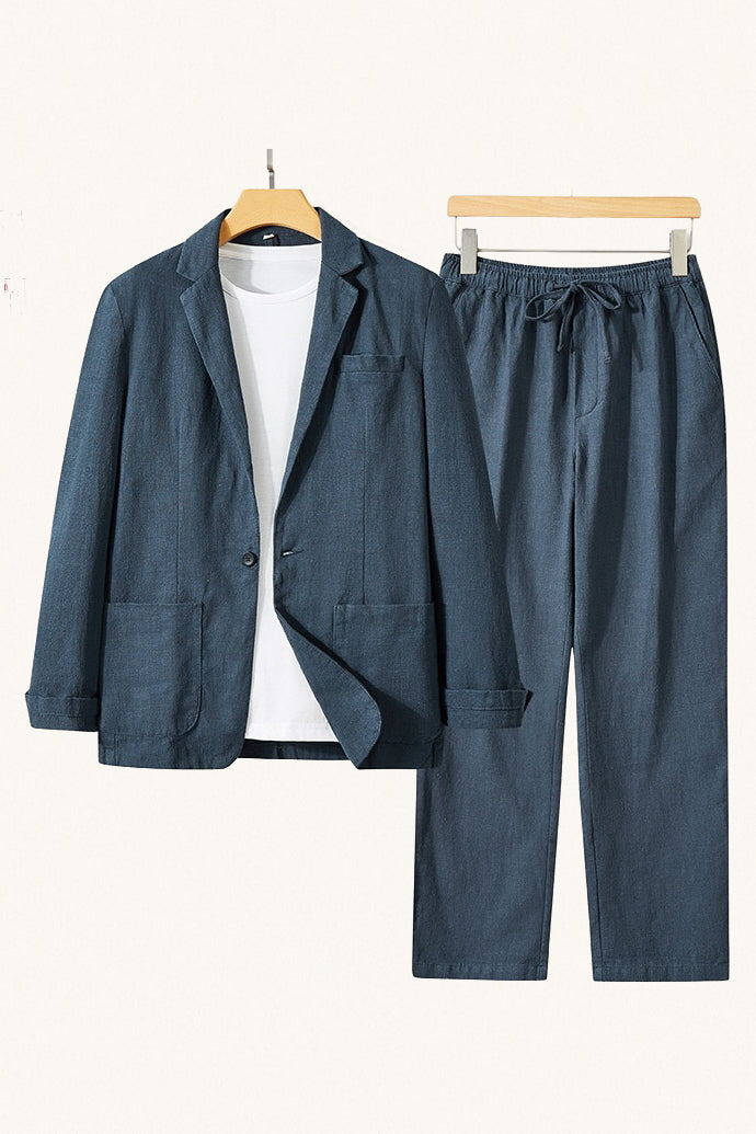 MONSEN Suitory Japanese Style linen-Cotton Suit Jacket product image