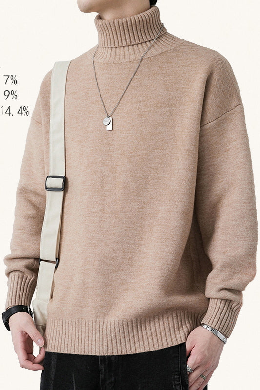 MONSEN Suitory Cotton Turtleneck Stretch Sweater product image