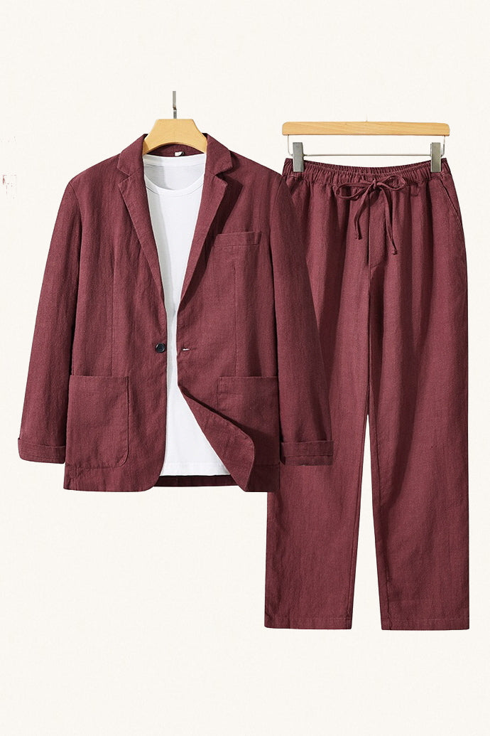 MONSEN Suitory Japanese Style linen-Cotton Suit Jacket product image