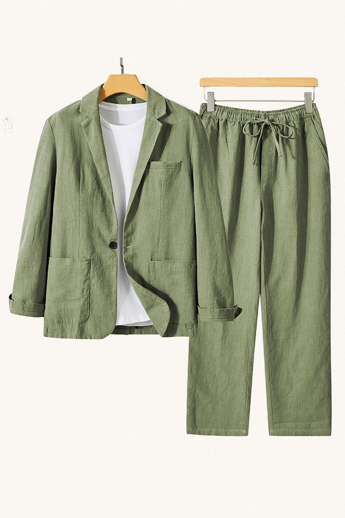 MONSEN Suitory Japanese Style linen-Cotton Suit Jacket product image
