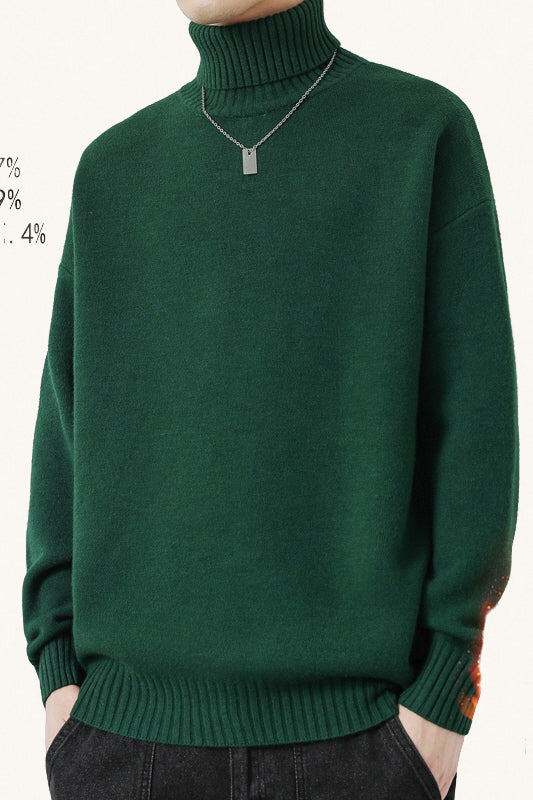 MONSEN Suitory Cotton Turtleneck Stretch Sweater product image