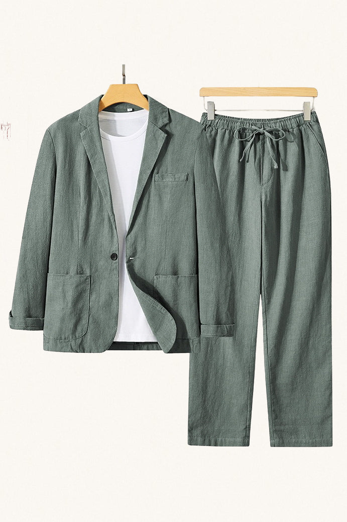 MONSEN Suitory Japanese Style linen-Cotton Suit Jacket product image