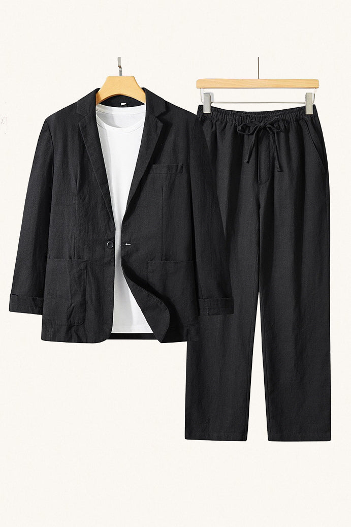 MONSEN Suitory Japanese Style linen-Cotton Suit Jacket product image