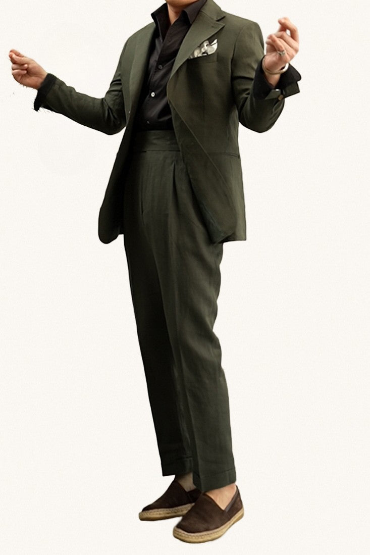 MONSEN Suitory Half-Lined 100% Linen Suit product image