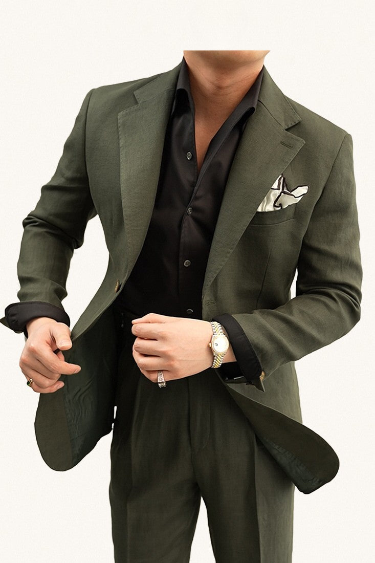 MONSEN Suitory Half-Lined 100% Linen Suit product image