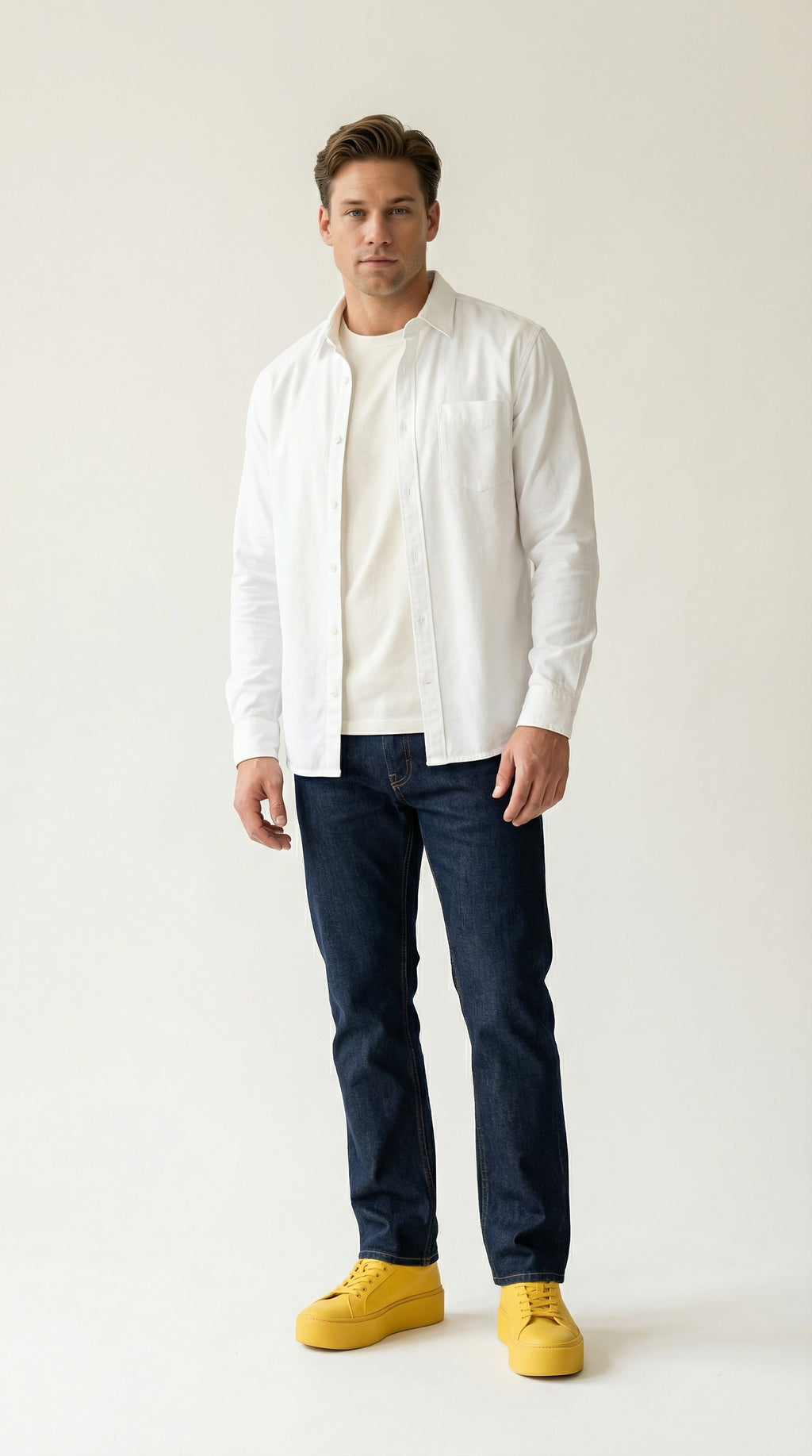 MONSEN Suitory Breathable Height-Boost Sneakers in Linen product image