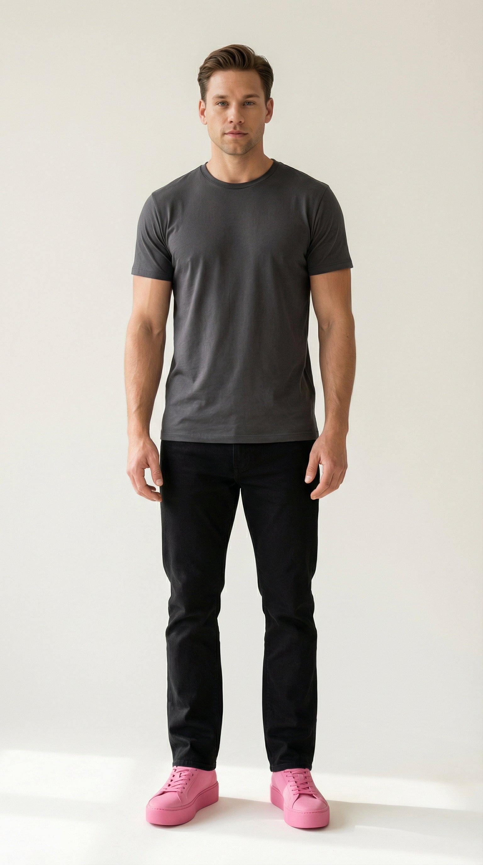 MONSEN Suitory Breathable Height-Boost Sneakers in Linen product image