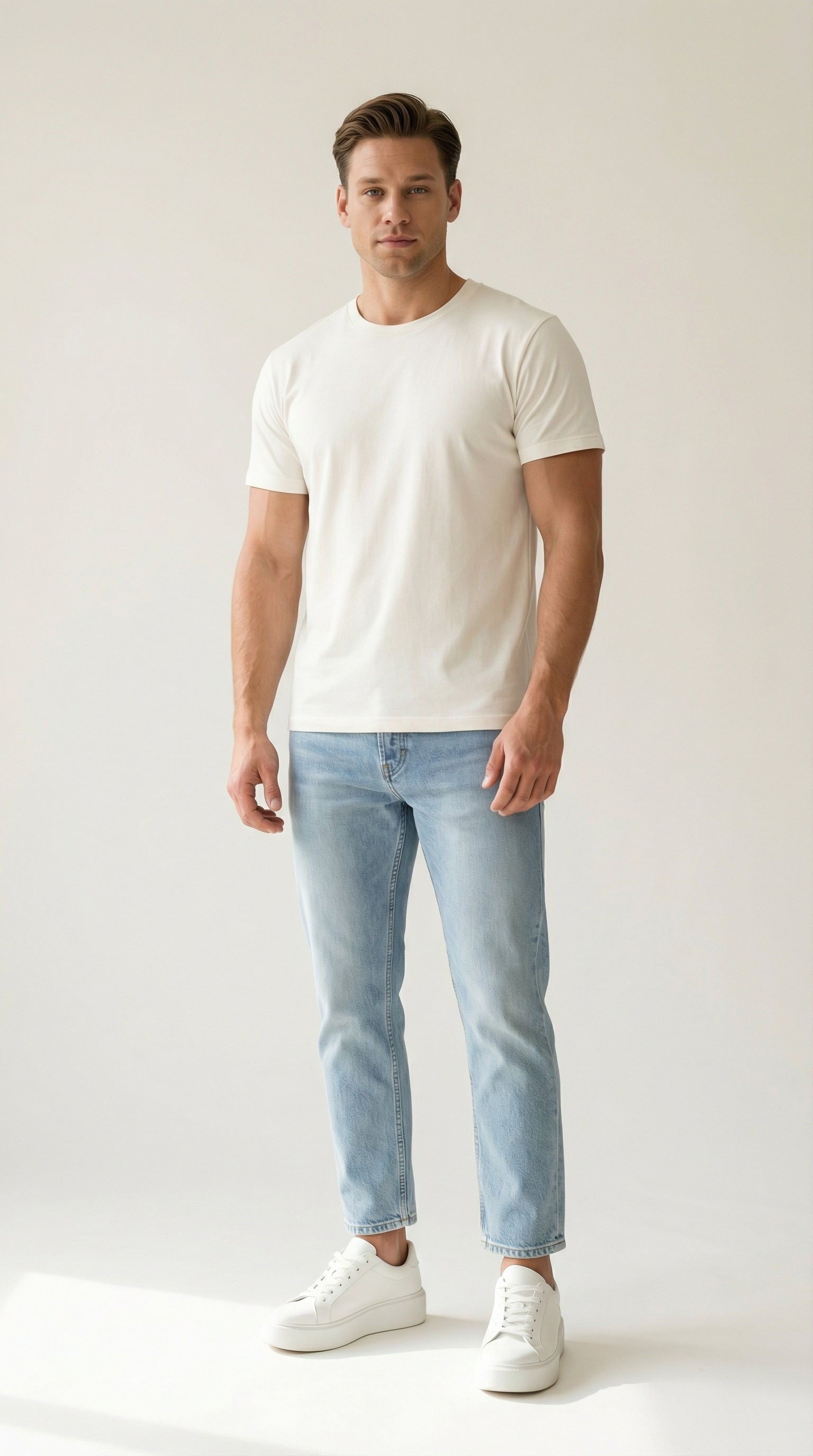 MONSEN Suitory Breathable Height-Boost Sneakers in Linen product image
