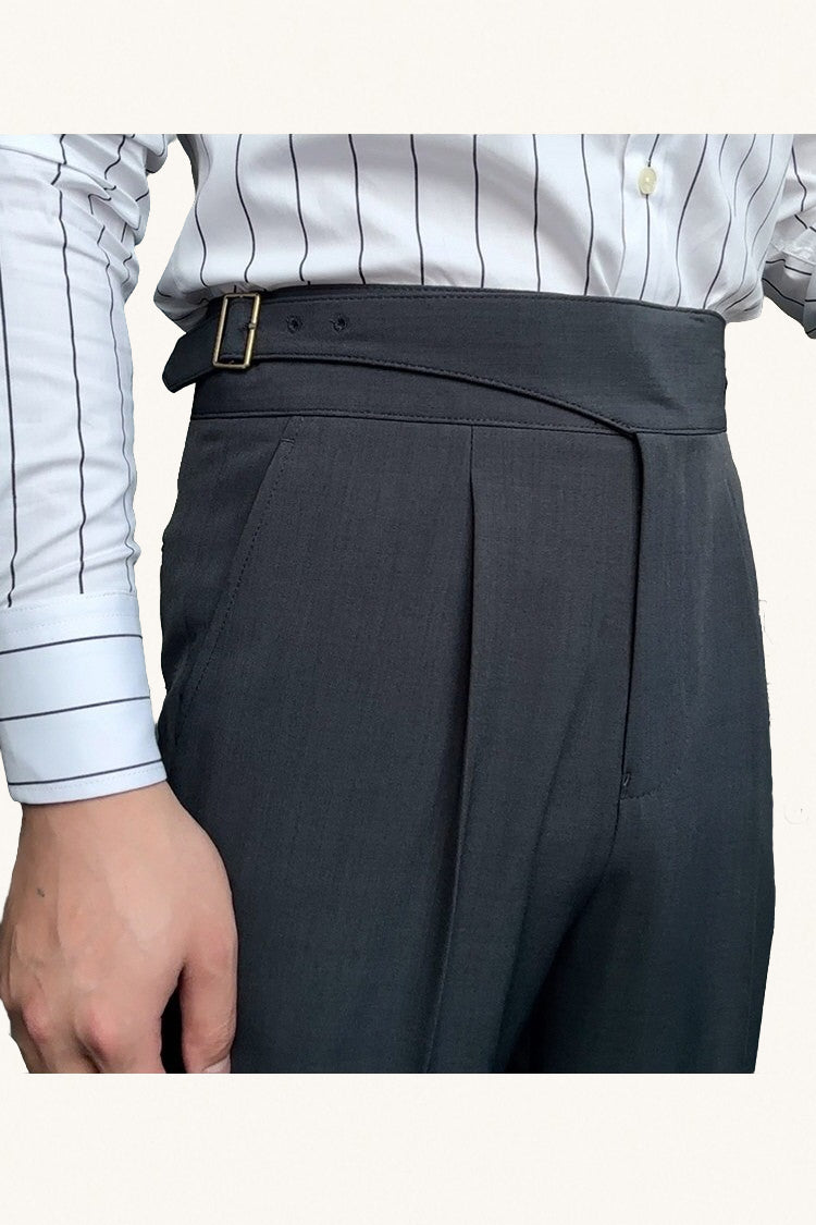 MONSEN Suitory Neapolitan High-Waist Straight Trousers in Performance Blend product image