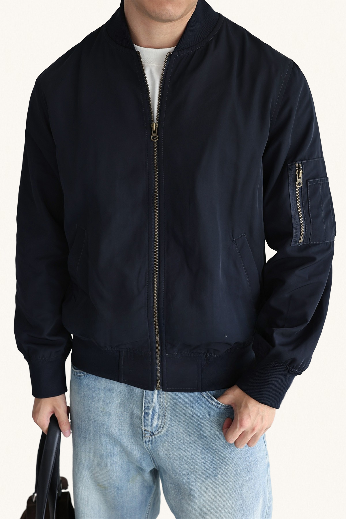 MONSEN Suitory Lightweight MA-1 Flight Jacket in Performance Blend front view