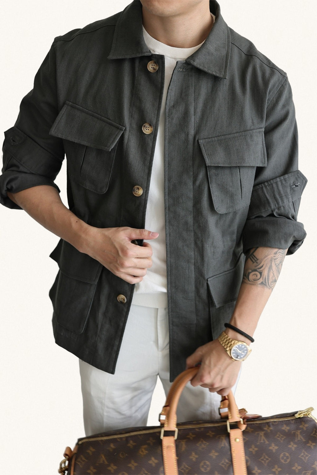 MONSEN Suitory Ramie-Cotton M42 Safari Jacket product image