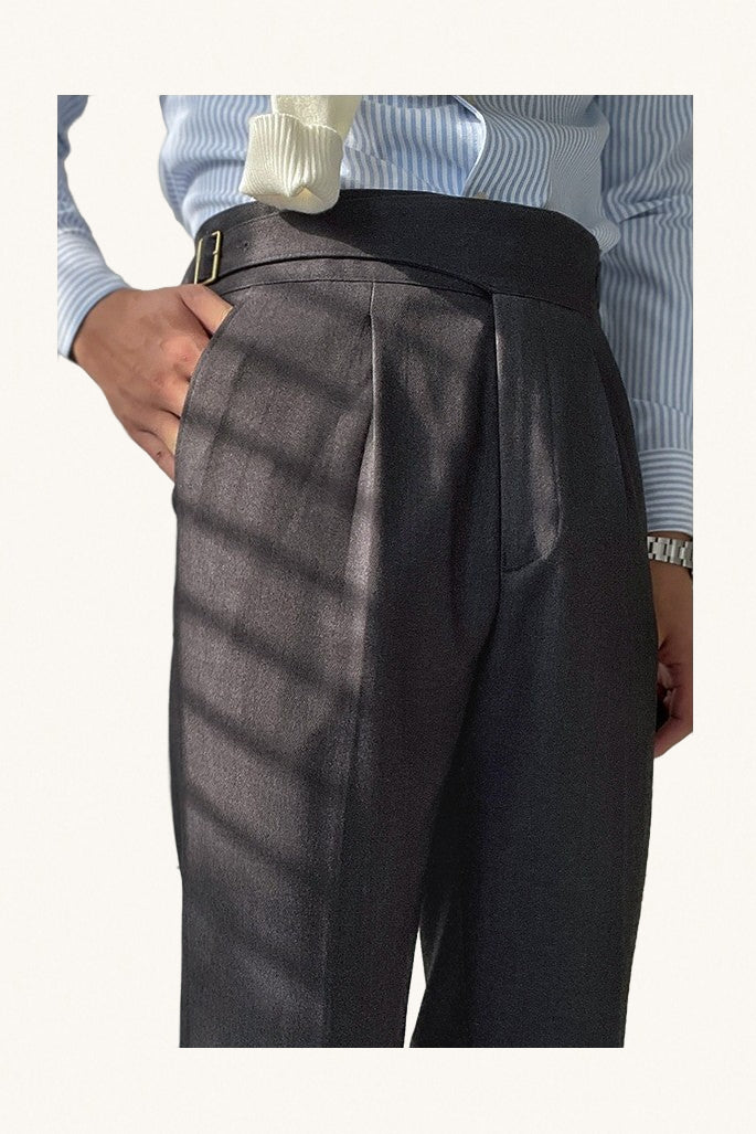 MONSEN Suitory Neapolitan High-Waist Straight Trousers in Performance Blend product image