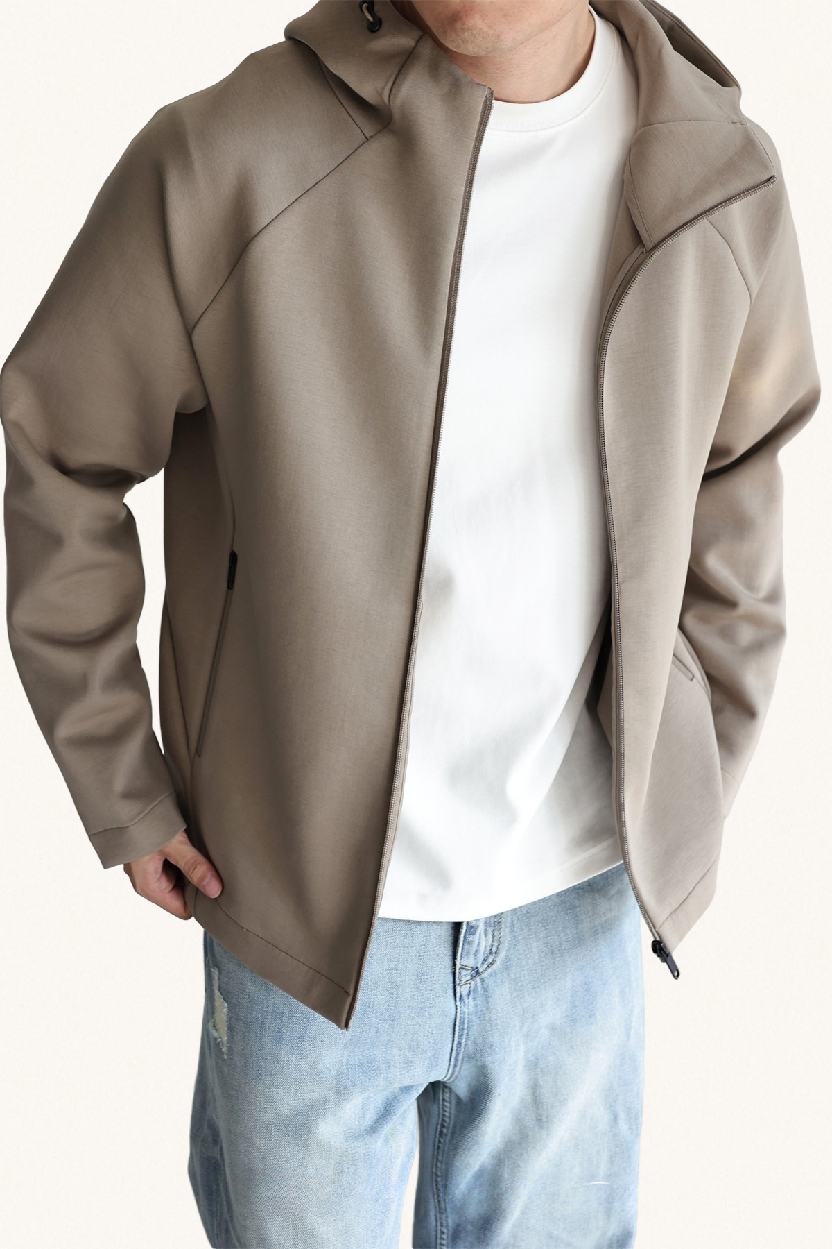 MONSEN Suitory Zero-Pressure Airfeel Cotton Hooded Zip Jacket product image