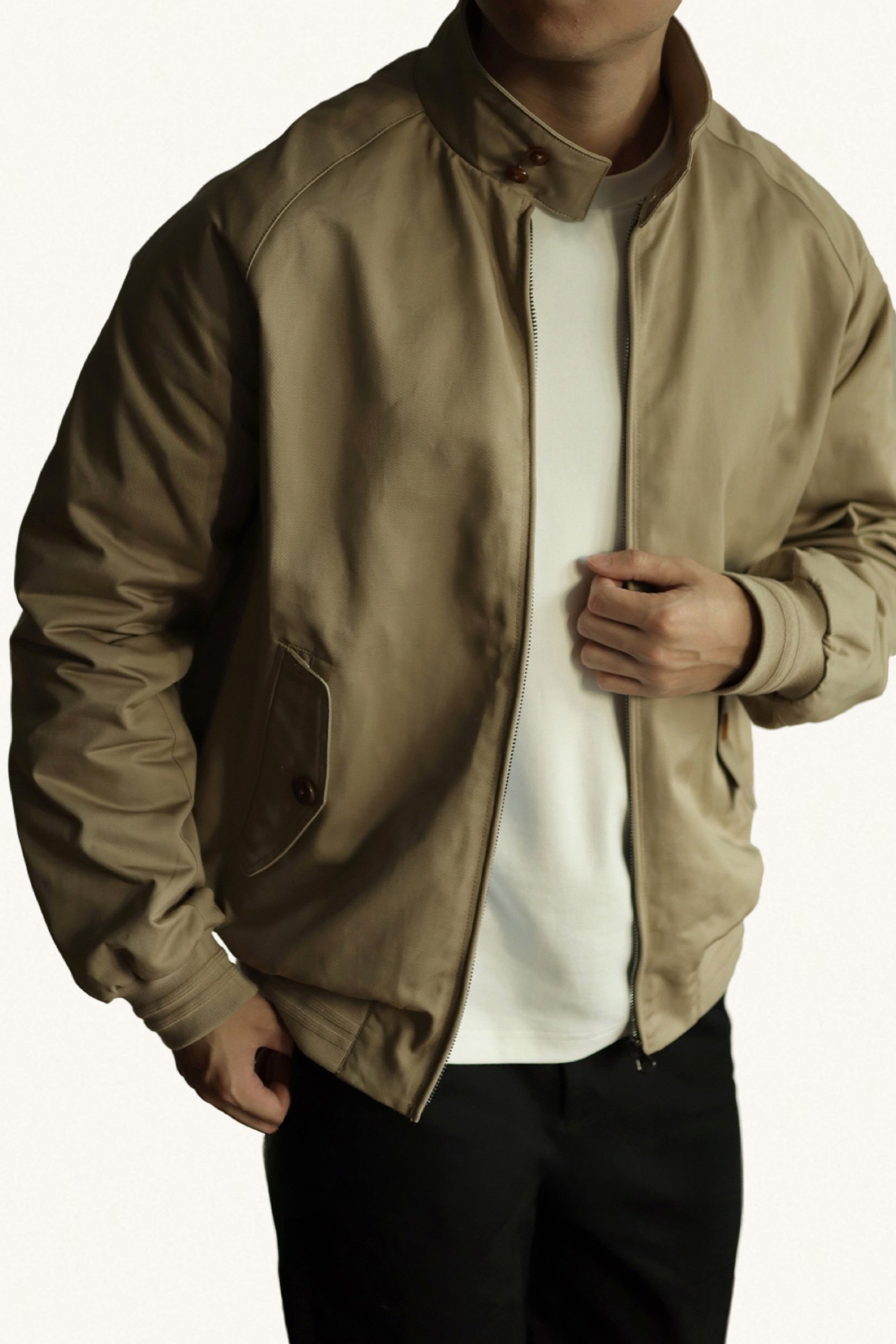 MONSEN Suitory Classic Harrington Outerwear Jacket in Cotton front view