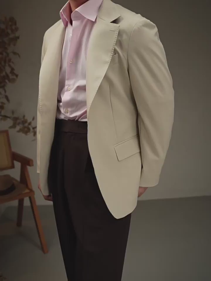 Windsor-Collar Stripe Shirt