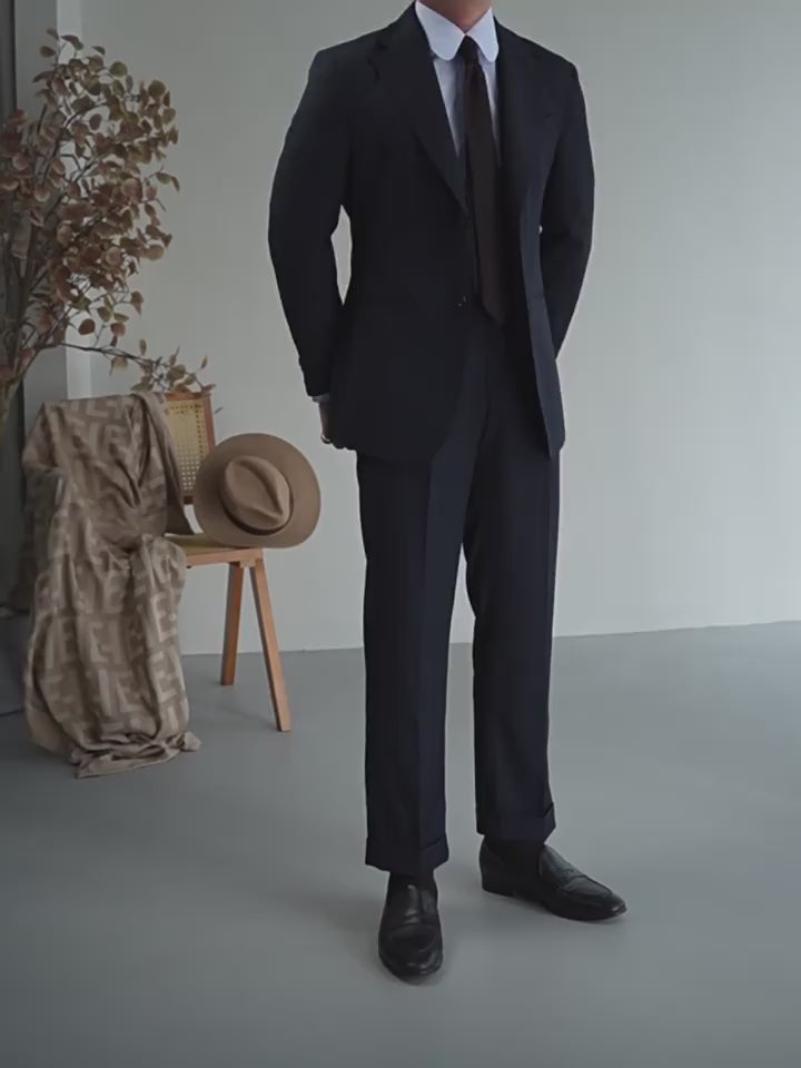 Napoli Navy Dark-Stripe Suit