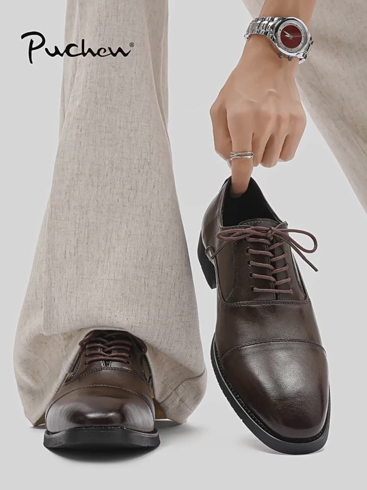 Three-Piece Toe Oxford/Derby Shoes