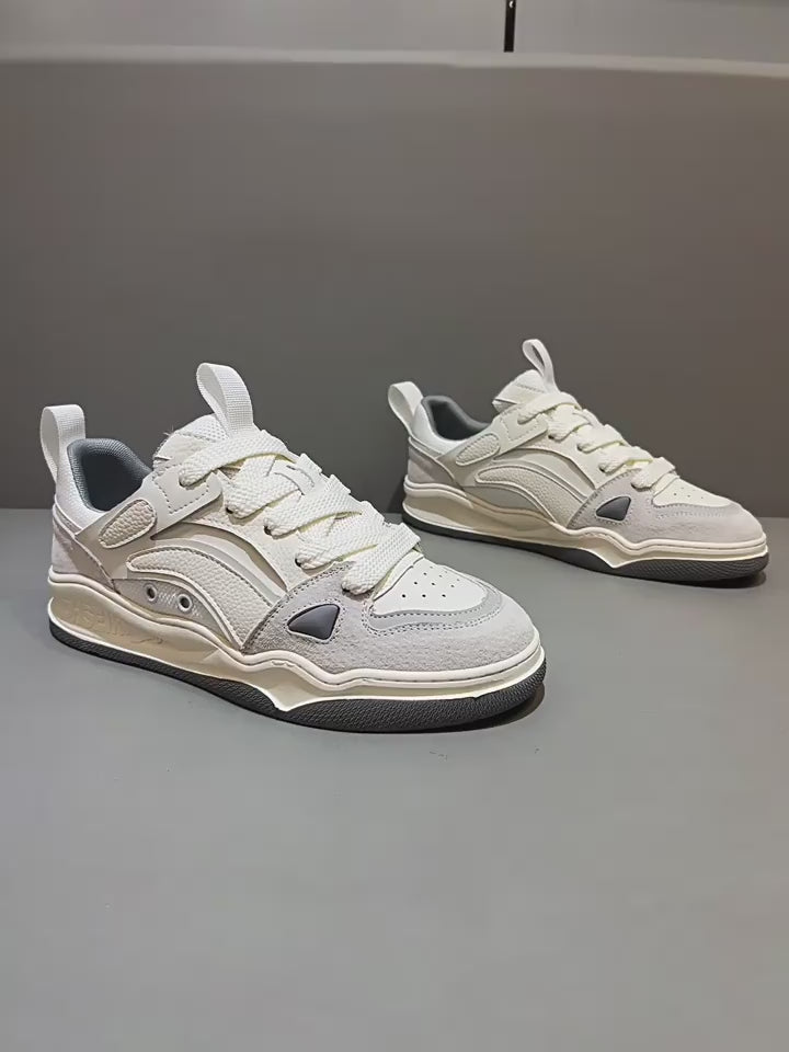 White Low-Top Court Sneakers