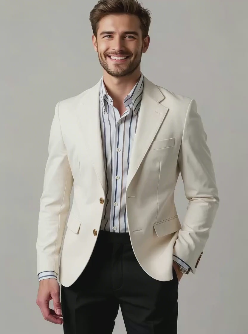 Neapolitan Slim Single-Breasted Suit jacket