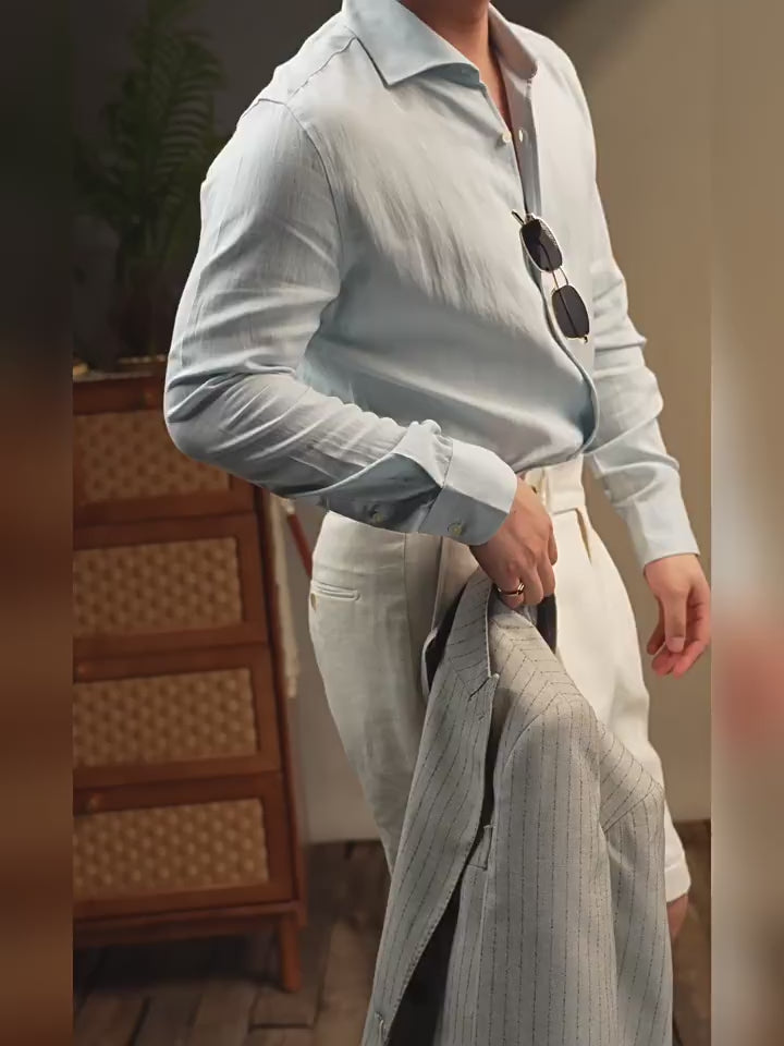 One-Piece Collar Textured Shirt
