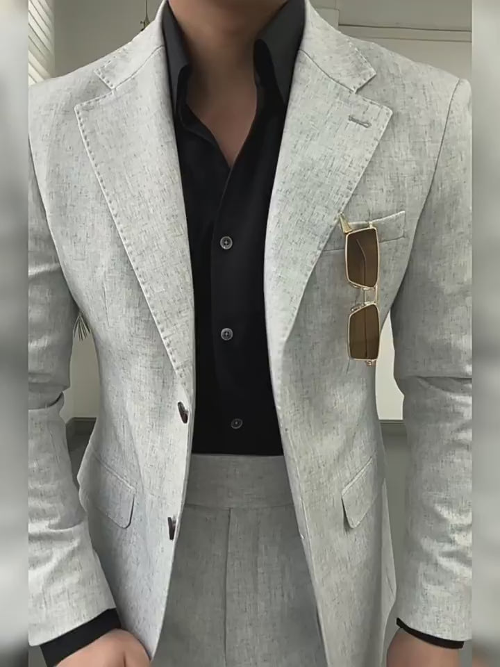 Warm-Tone Italian Casual Blazer