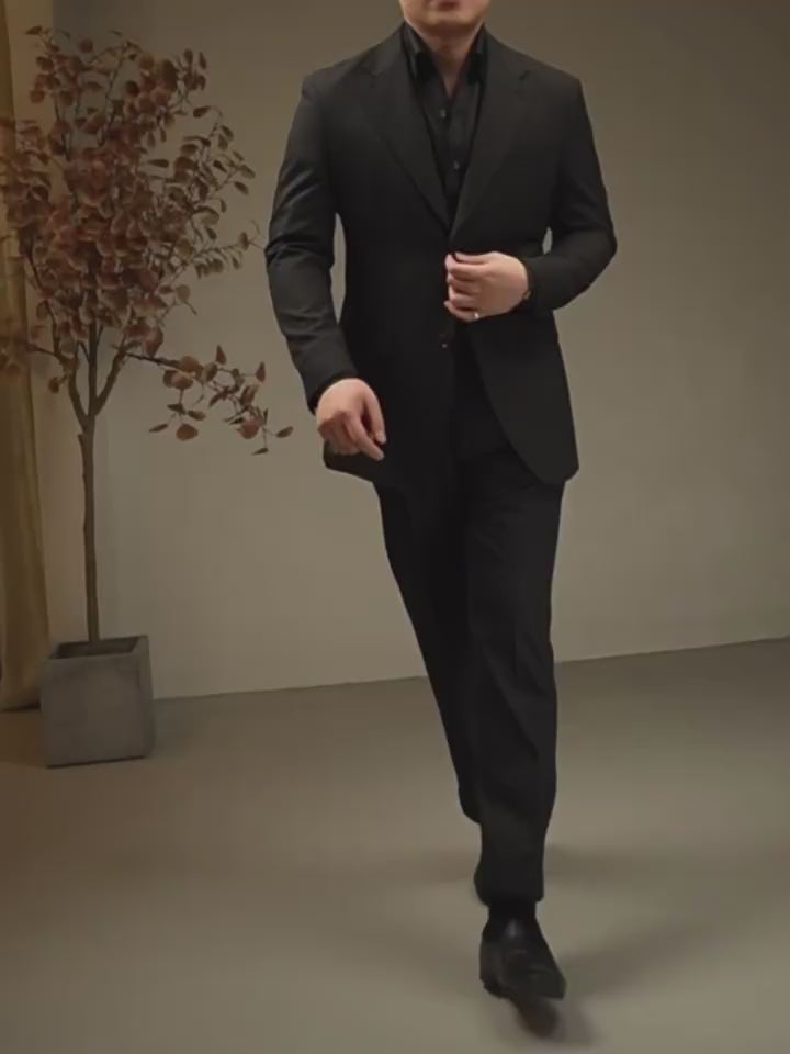 Double-Breasted Peak Lapel Suit Set